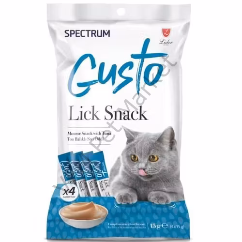 Gusto Lick Snack 4x15 gr Ton Balıklı