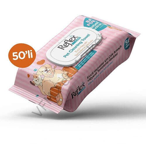 Evcil Hayvan Temizleme Havlusu 50 Adet