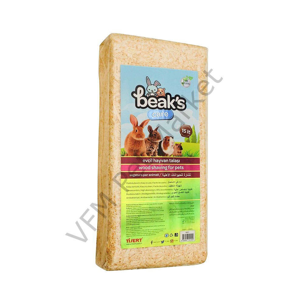 Beaks Care Kemirgen Talaşı 750 Gr 15 Lt