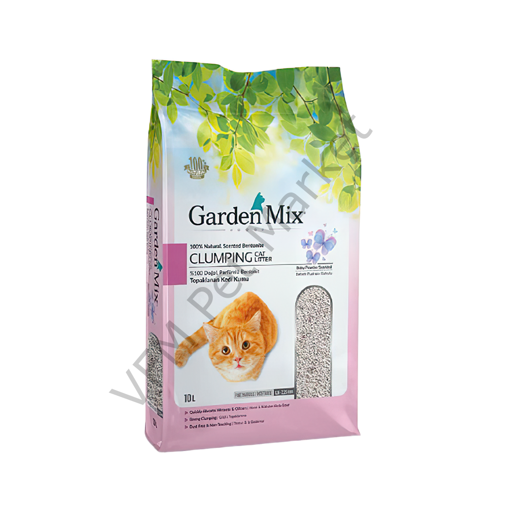 Garden Mix Bentonit Topaklanan İnce Taneli Kedi Kumu (10 L) Bebek Pudrası