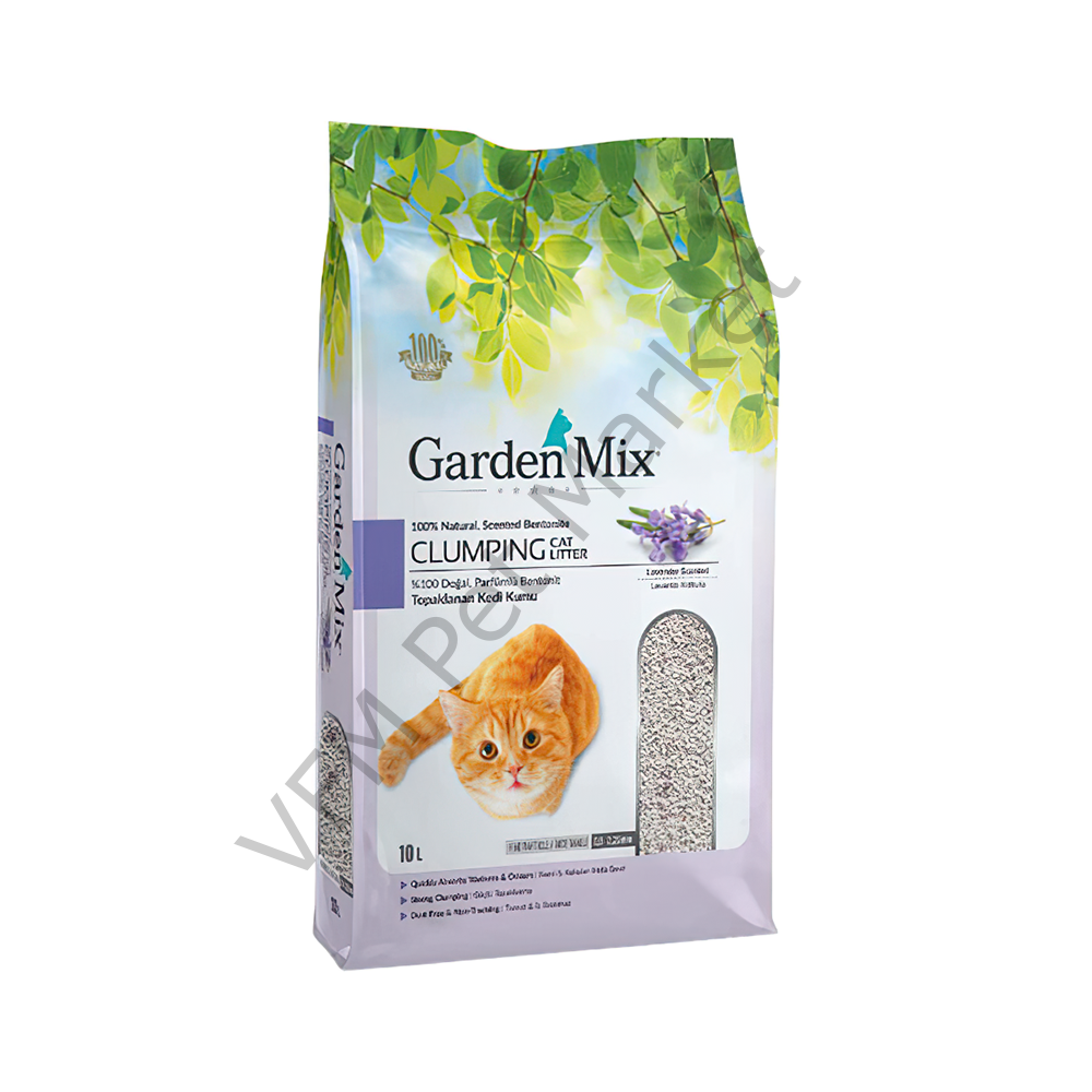 Garden Mix Bentonit Topaklanan İnce Taneli Kedi Kumu (10 L) Lavanta