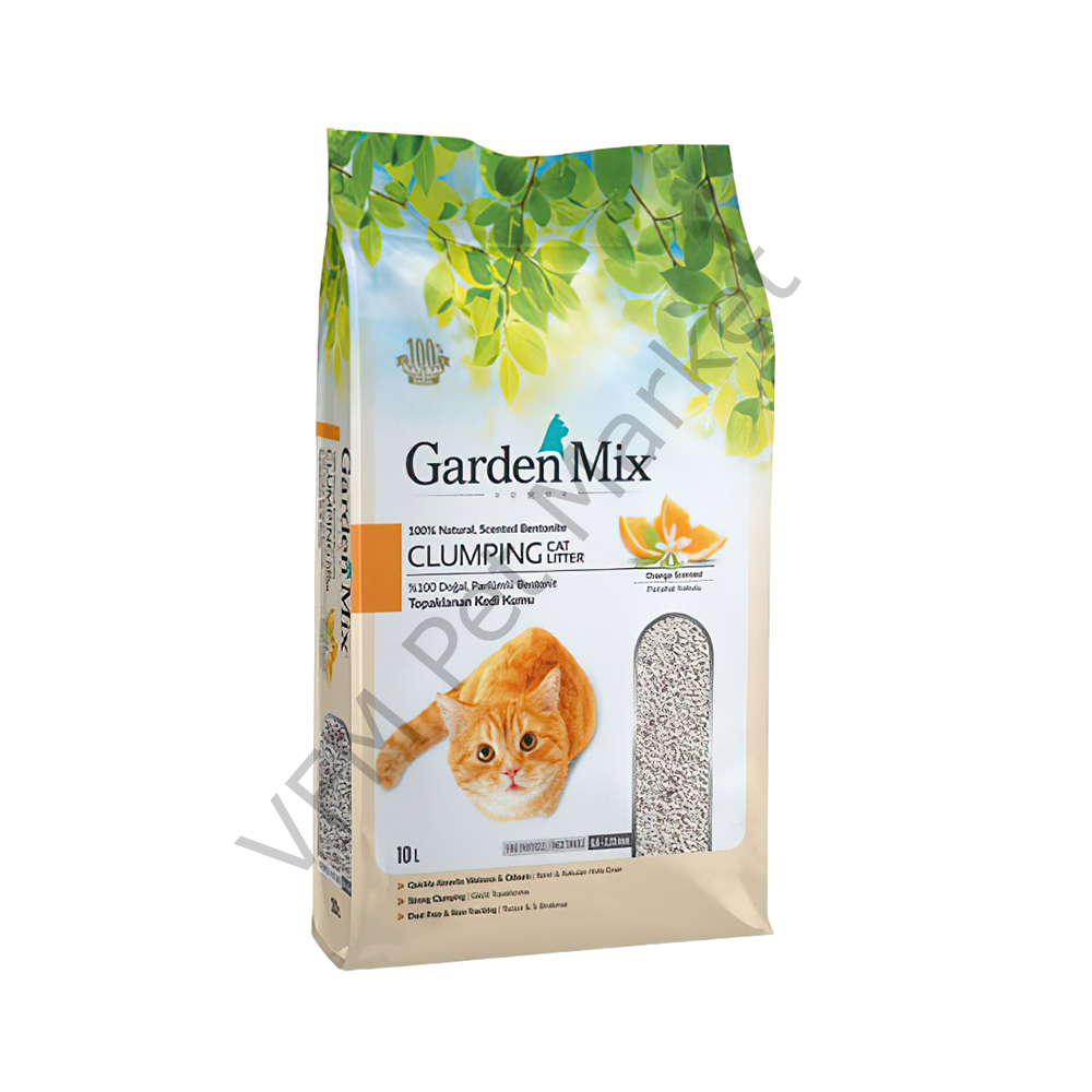 Garden Mix Bentonit Topaklanan İnce Taneli Kedi Kumu (10 L) Portakal