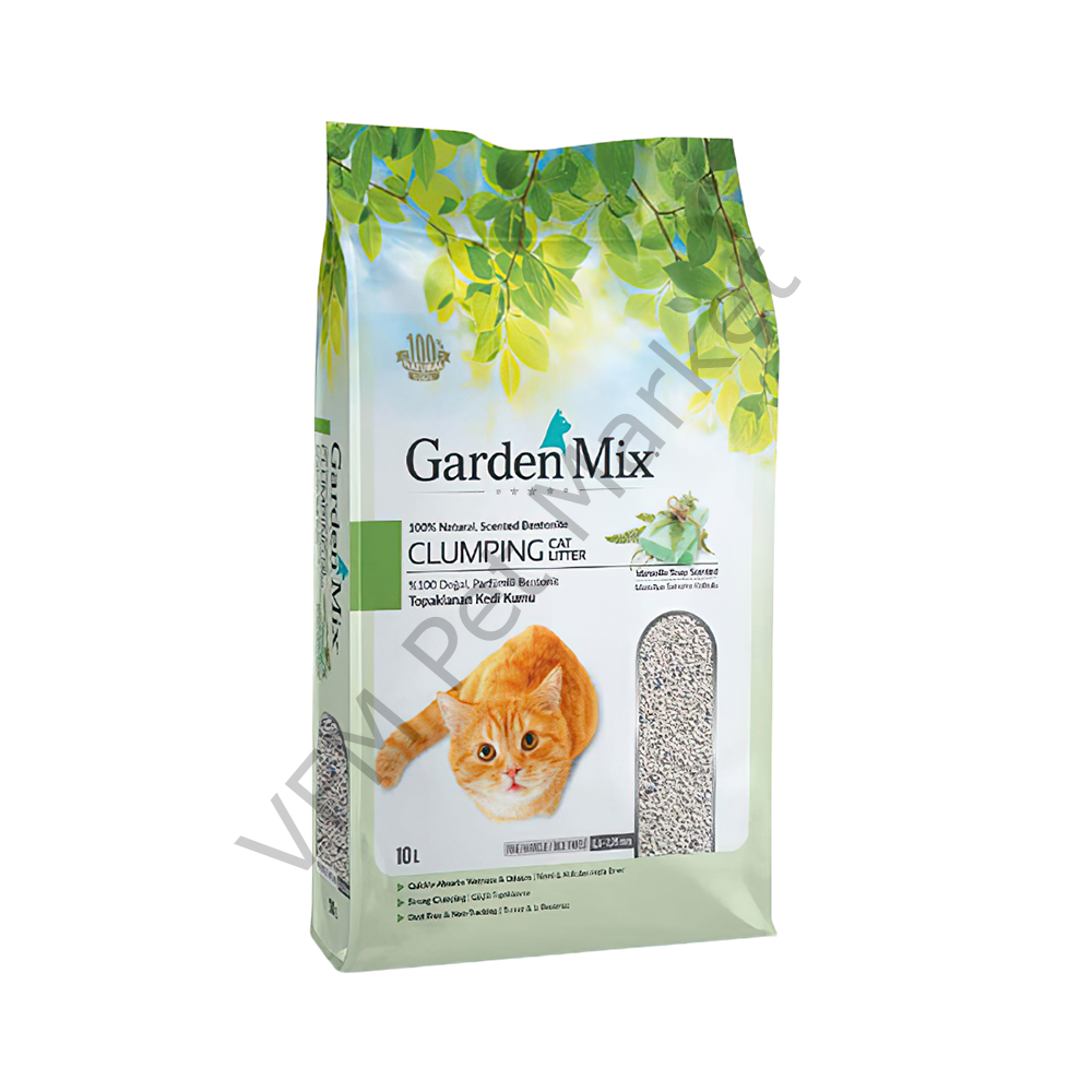 Garden Mix Bentonit Topaklanan İnce Taneli Kedi Kumu (10 L) Marsilya Sabunu