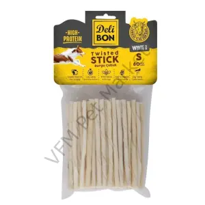 Delibon Burgu Eko Doğal Sığır Derili White İnce - 80 Adet