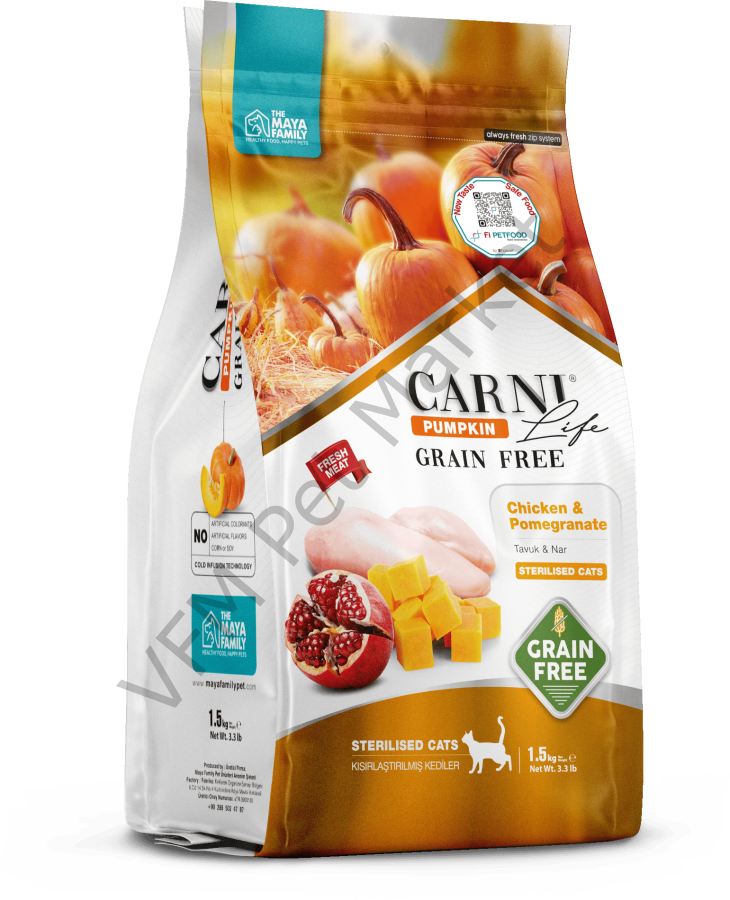 Carni Life Pumpkin Grain Free Sterilised Cats 1,5 Kg