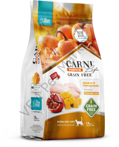 Carni Life Pumpkin Grain Free Sterilised Cats 1,5 Kg