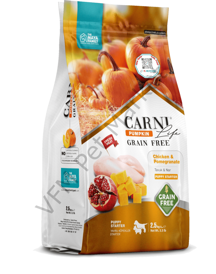 Carni Life Pumpkin Grain Free Puppy Starter 2,5 Kg Tavuk&Nar