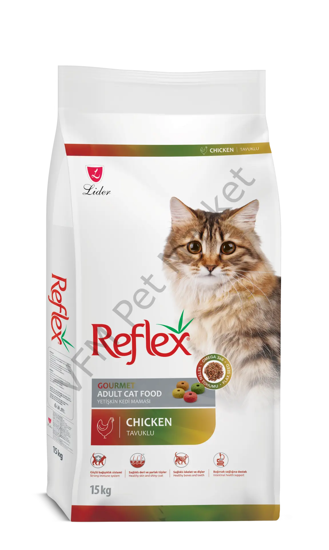 Reflex Multi Color Tavuklu ve Pirinçli Yetişkin Kedi Maması 15 Kg