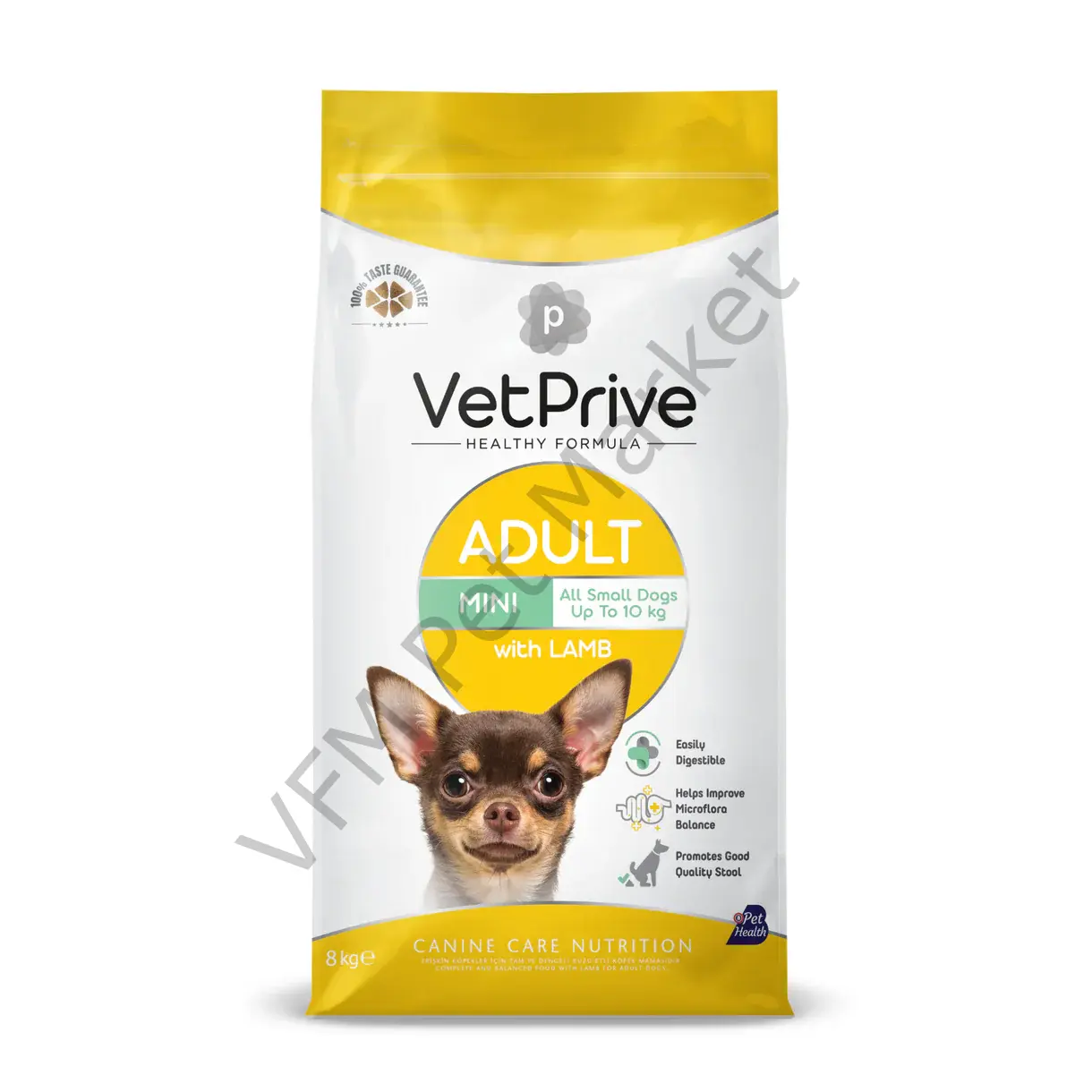 Vet Prive Mini ve Küçük Irk Yetişkin Köpek Maması Kuzu Etli 8 Kg