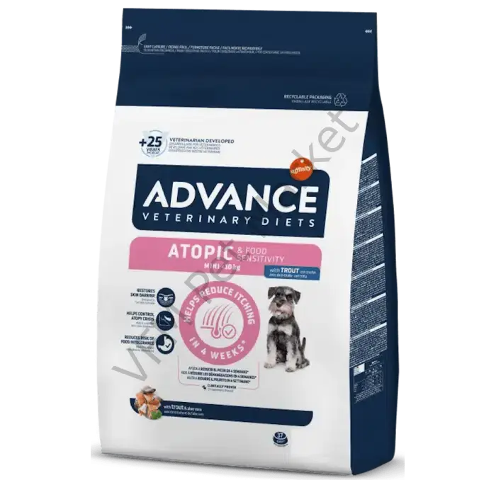 Advance Atopic Small Deri Problemi Mini Irk Köpek Kuru Mama 1.5 Kg