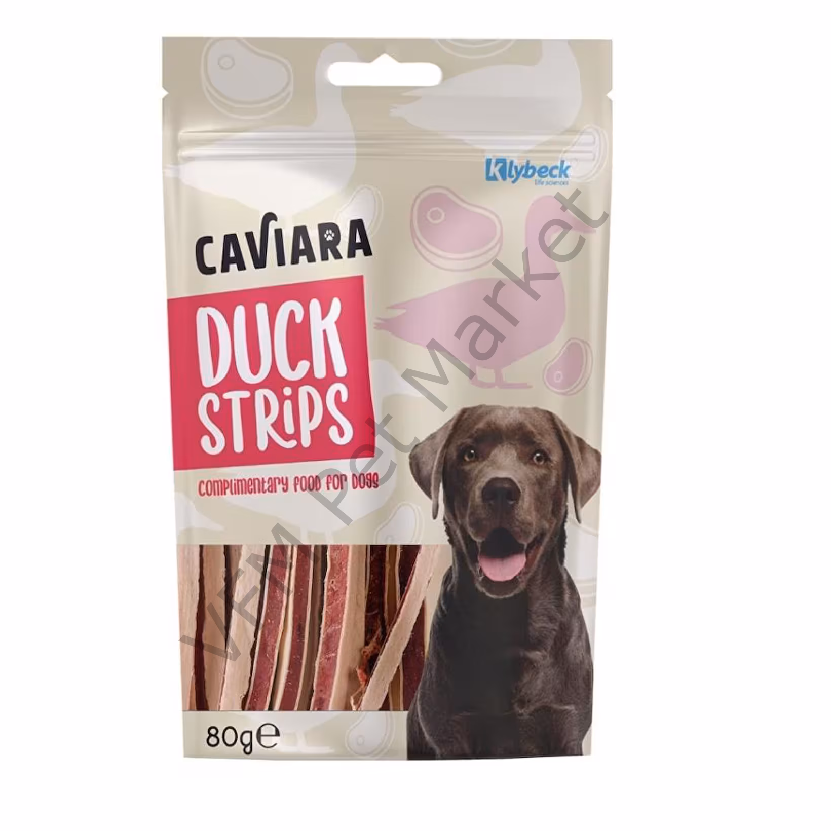 Caviara Kurutulmuş Ördek Şeritleri Köpek Ödülü 80 Gr