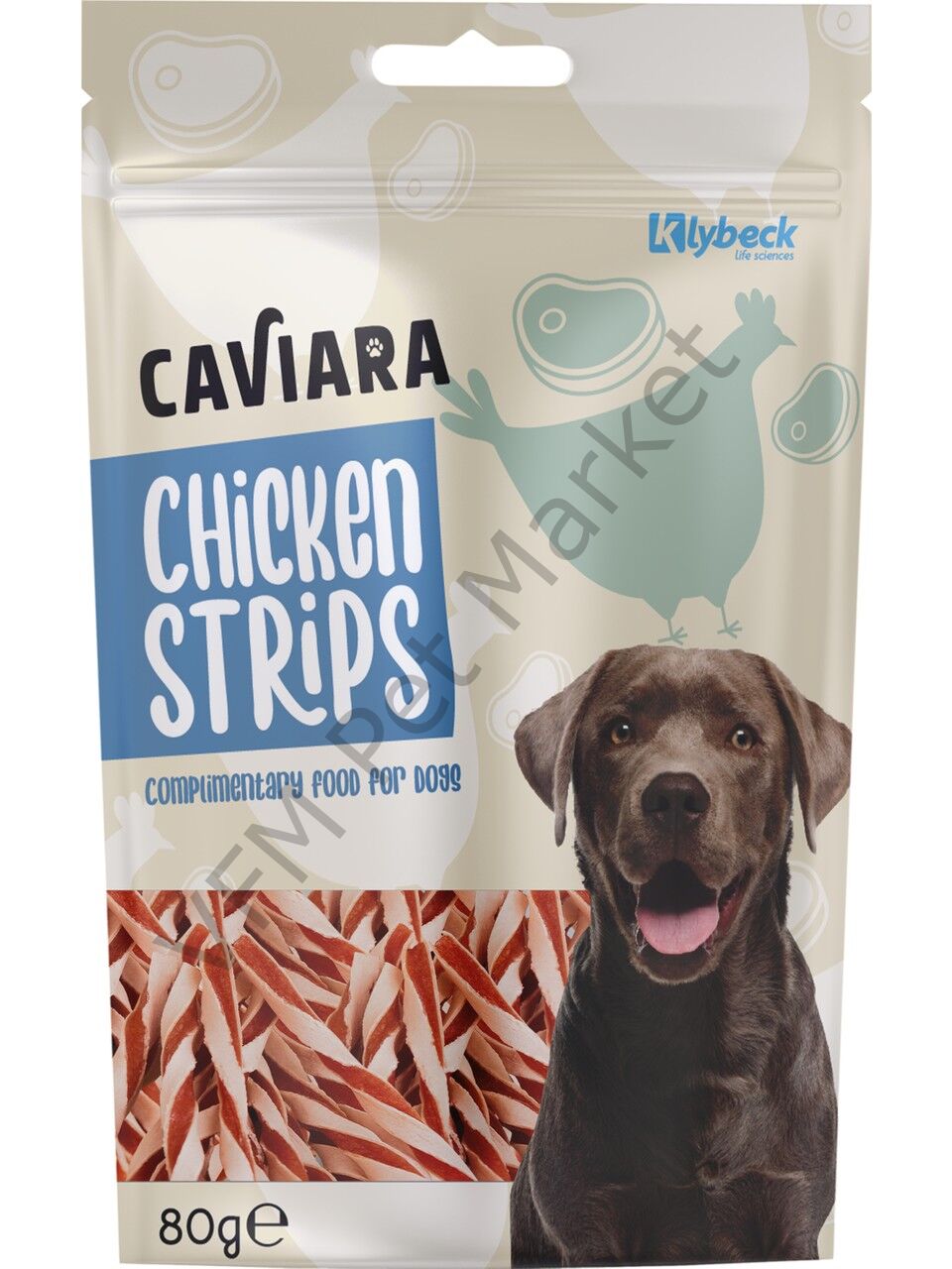 Caviara Kurutulmuş Tavuk Şeritleri Köpek Ödülü 80 gr