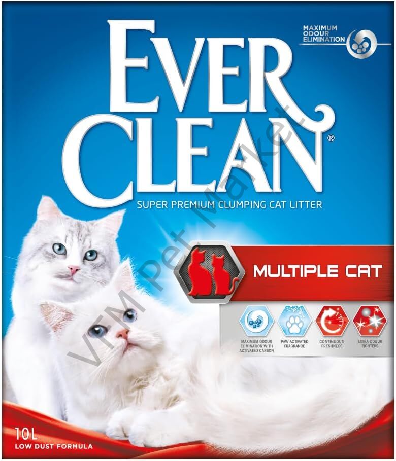 Ever Clean Multiple Cat Birden Fazla Kedili Evler için Kokulu Topaklanan Kedi Kumu 10 Lt